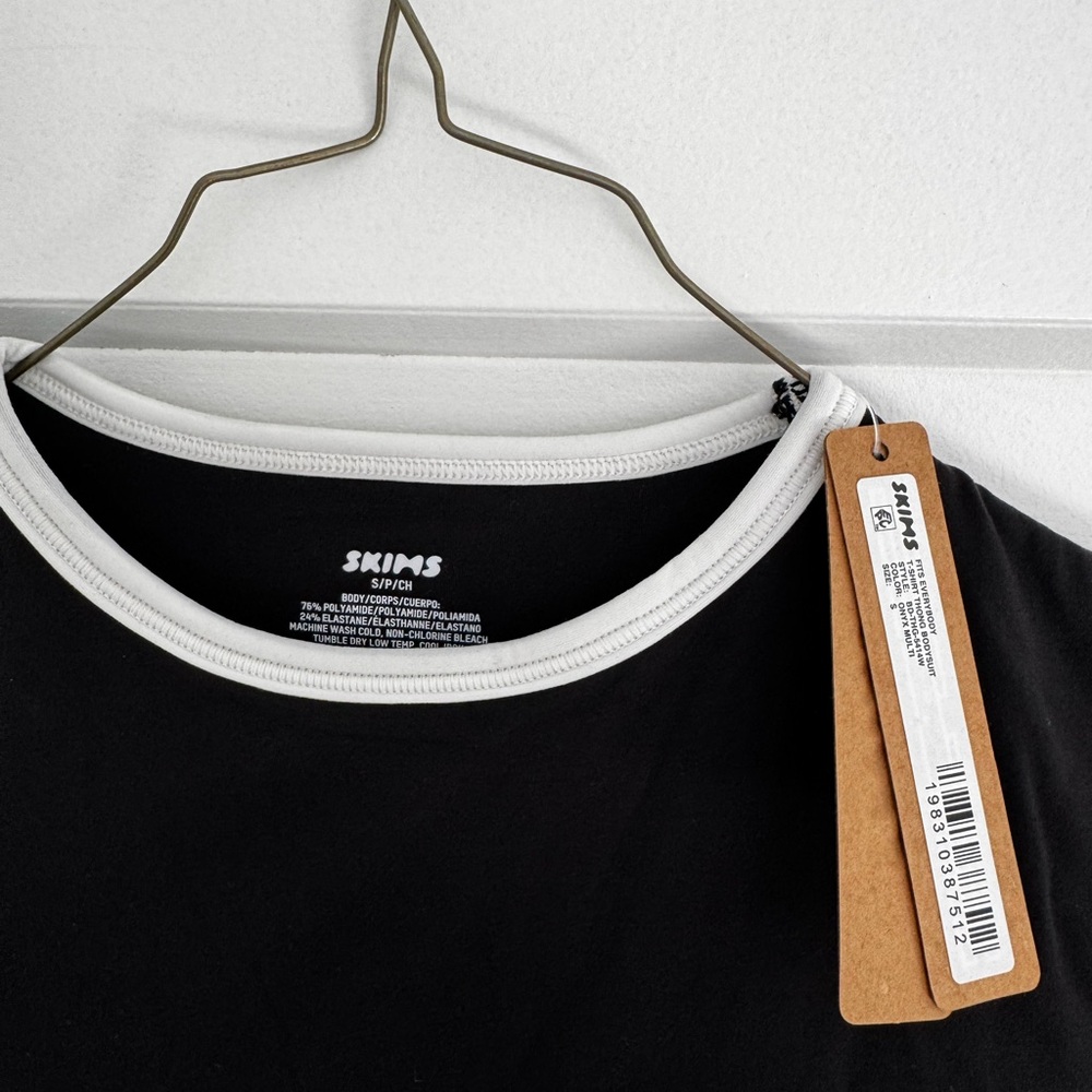 SKIMS Black and White Bodysuit